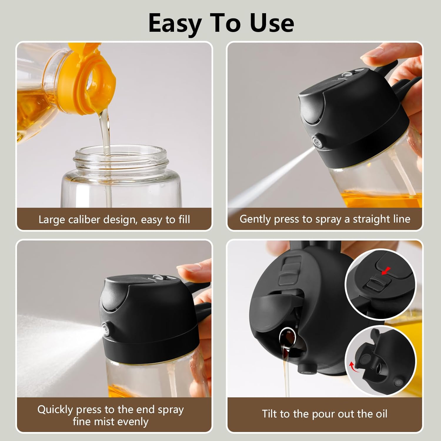 Vaporisateur d’huile – Dosez parfaitement pour vos salades, planchas & air fryer