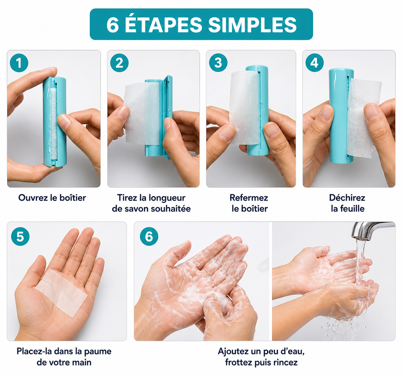 🧼 Savon Papier Portable - Hygiène partout, simplement