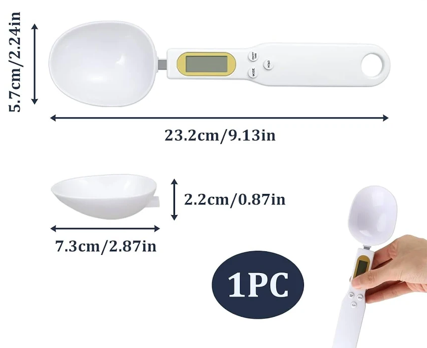 Cuillère Balance Digitale de Cuisine –  1g à 500g - Précision 0,1g