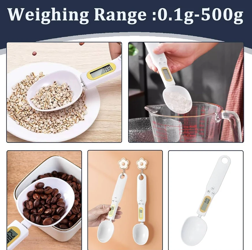 Cuillère Balance Digitale de Cuisine –  1g à 500g - Précision 0,1g