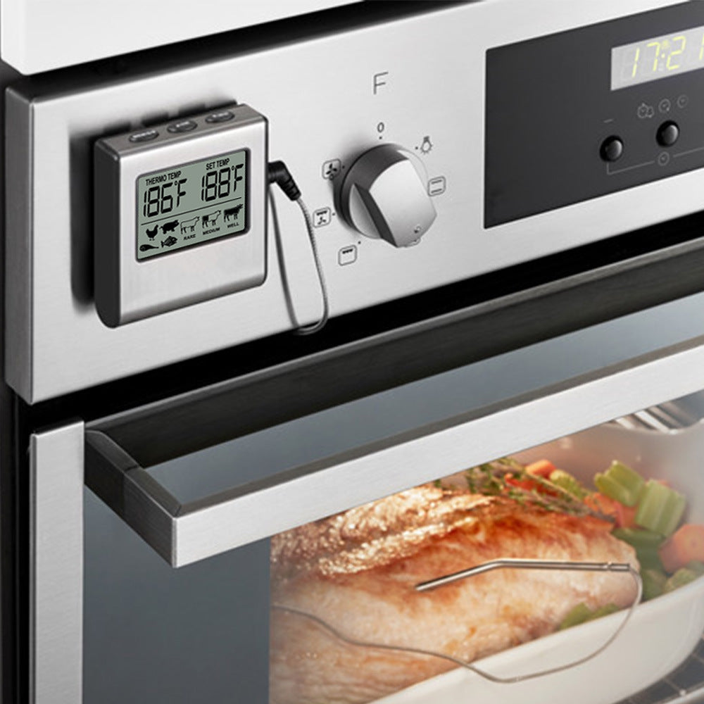 Thermomètre de cuisson aimanté avec sonde – Four, BBQ, pâtisserie
